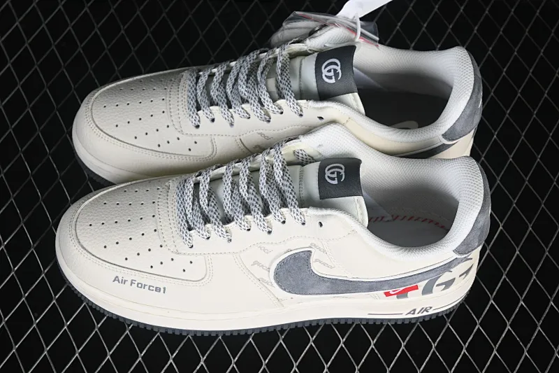 All categories Nk Air Force 1 Air Force series Nk Air Force 1 Low Air Force low-top Nike Air Force 1'07 Low Gucci joint rice gray pig leather Air Force 1 low-top casual sneakers XL1982-330
